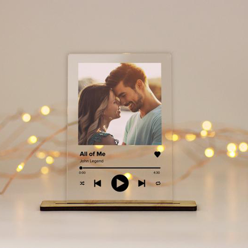 Placa personalizada de Spotify, placa de música personalizada, cubierta de  álbum de canciones personalizada con fotos, placa acrílica, fotos